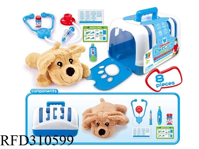 Kids Pretend Play Pet House Toy with Doctor Set