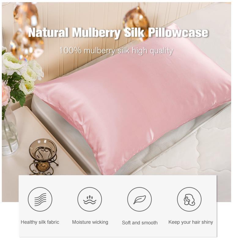 Silk Pillowcase 100% Pure Mulberry Silk Soft Double Silk Pillow Cover