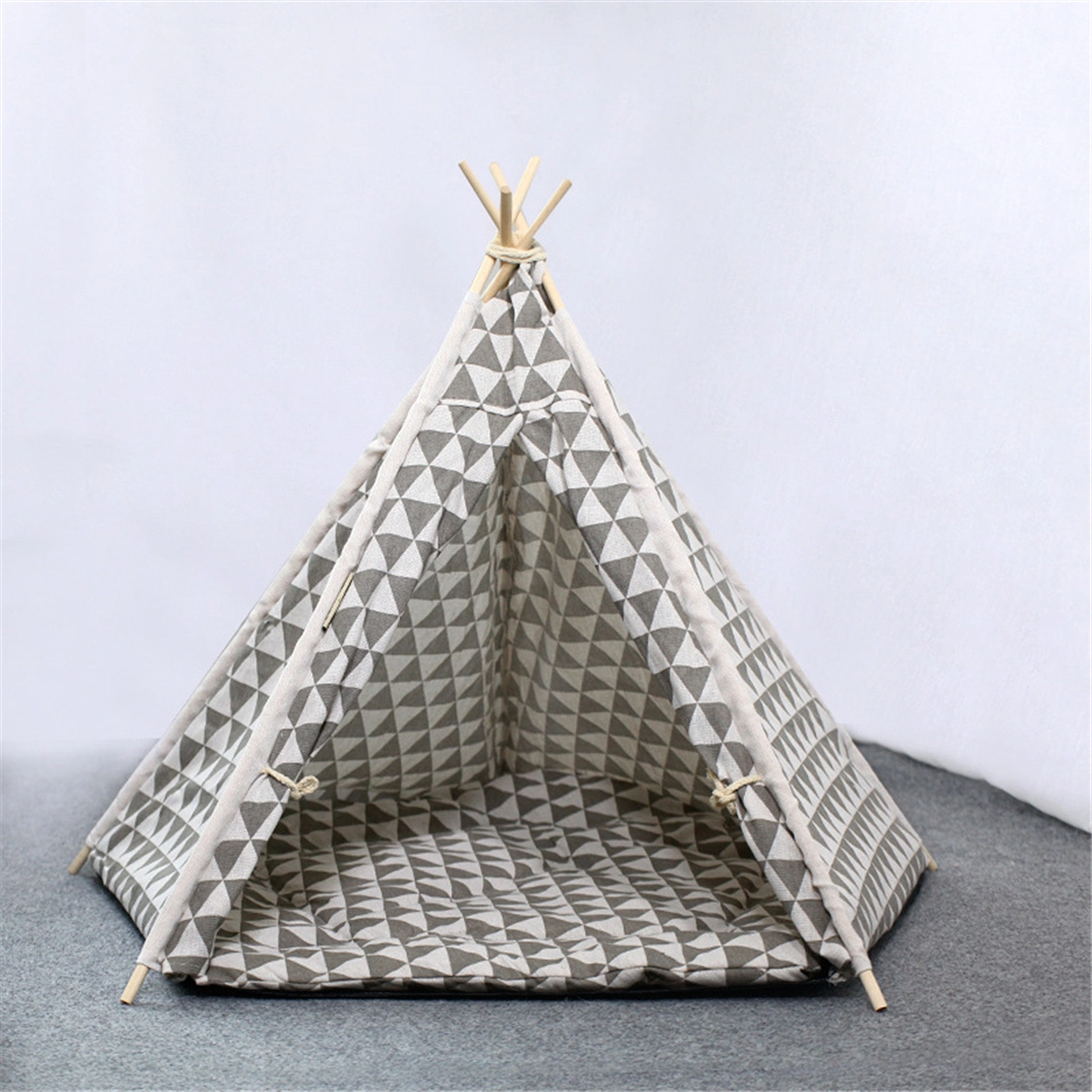 Pet Tent for Dogs Puppy Cat Bed Canvas Dog Cute House Pet Teepee