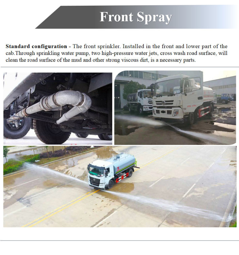 Water Truck Water Tanker Mobile Water Truck with Spray Function