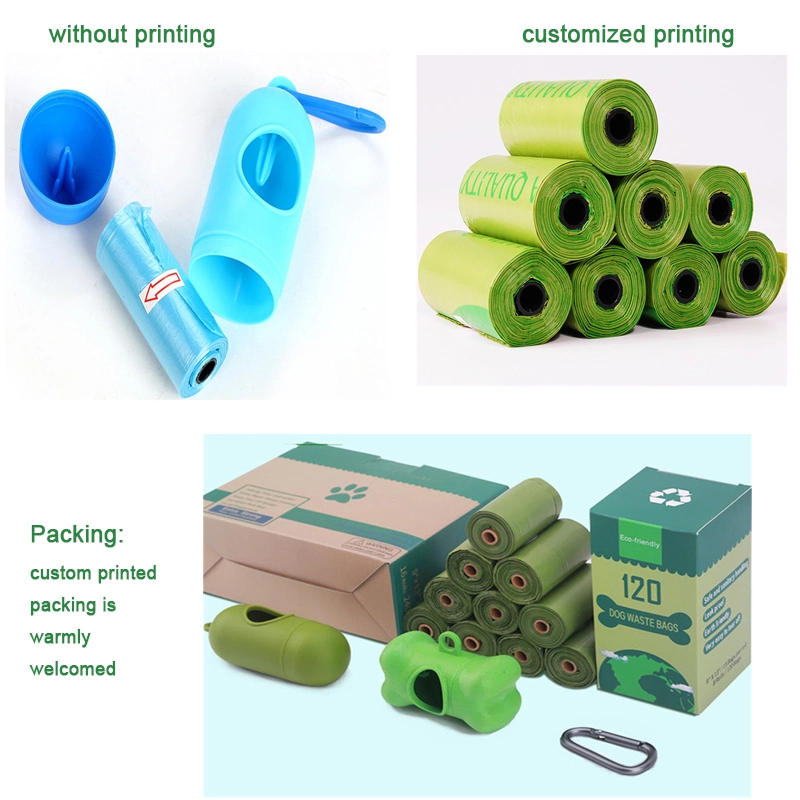 Eco- Friendly Custom Printing Pet Waste Bag Dog Poop Bag with Dispenser