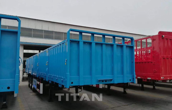 Titan Vehicle Wall Side High Bed Semi Trailer for Sale