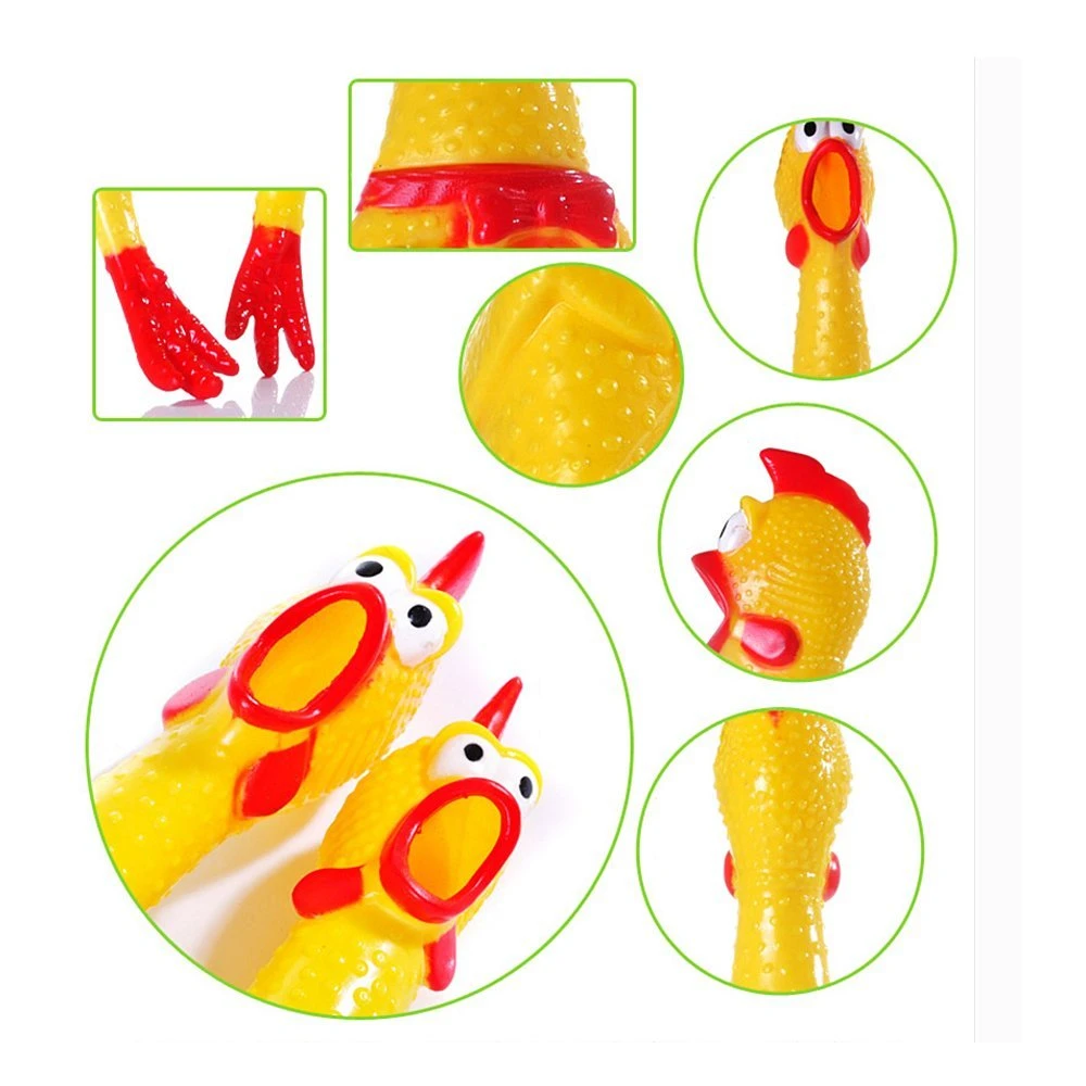 Relax Toy and Dog Chew Toy of Vinyl Shrilling Crying Sound Chicken