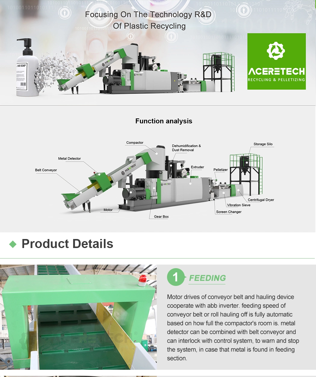 China Products Plastic Pet Bottle Recycling Machine