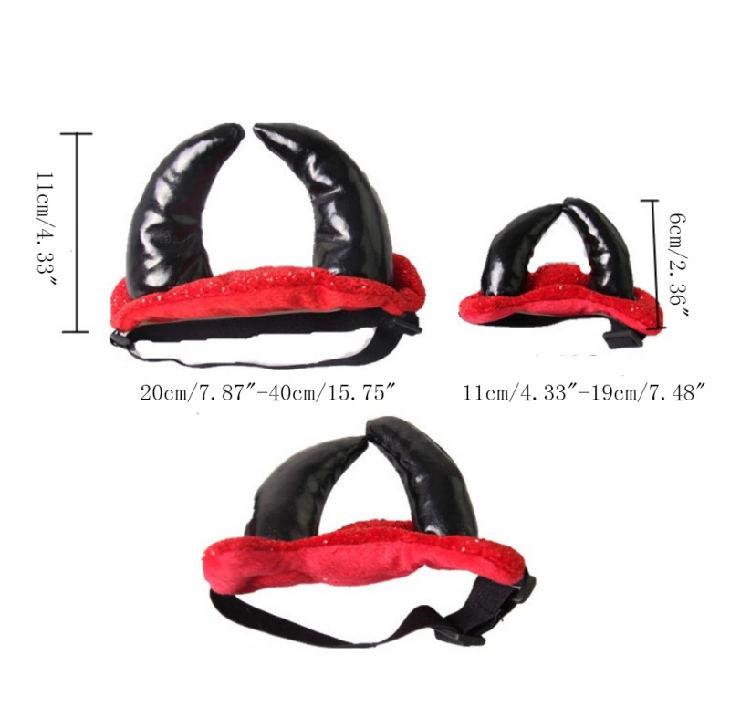 New Year Ox Horns Cat Hat Matador Shape Pet Dog Product Red Halloween Party Cosplay Decor