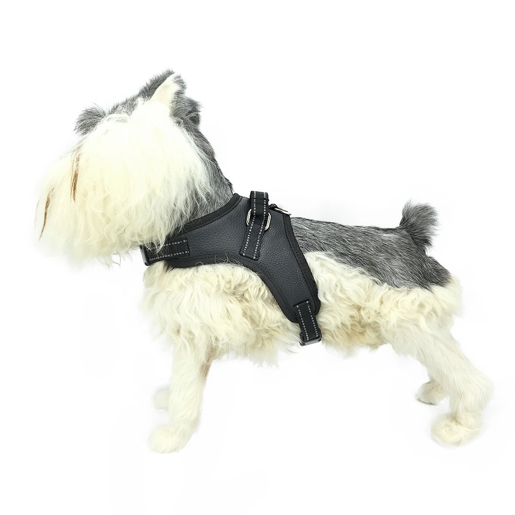 Adjustable No Pull Soft Reflective Portable Leather Dog Products