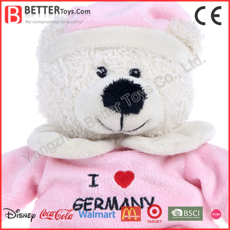 Promotional Stuffed Electronic Teddy Bear Toy in Hoodie