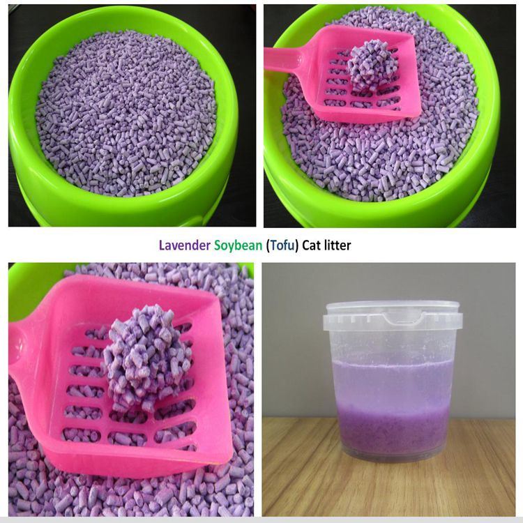 Eco Friendly Lavender Eating Available Harmless Strip-Shaped Tofu Pet Cat Litter