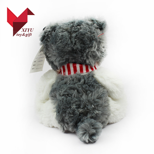 OEM Small Huskey Stuffed Scarf Soft Plush Dog Toy for Kids