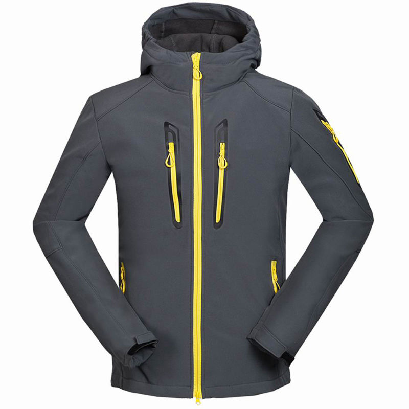 Men Winter Outdoor Waterproof Fleece Soft-Shell Jacket