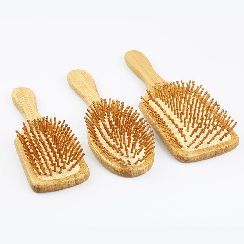 Eco Friendly Bamboo Hair Brush Natural Wooden Bamboo Hairbrush Anti-Static Hair Comb Organic Hairbrush