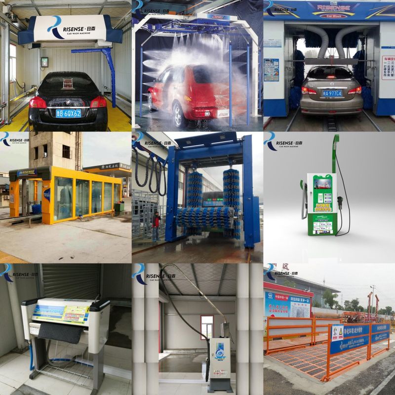 9 brushes tunnel car wash machinery with drying system