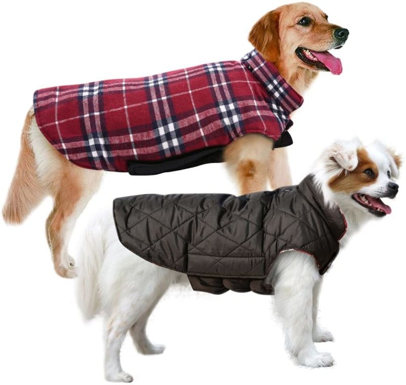 Dog Jackets for Winter Windproof Waterproof Reversible Dog Coat