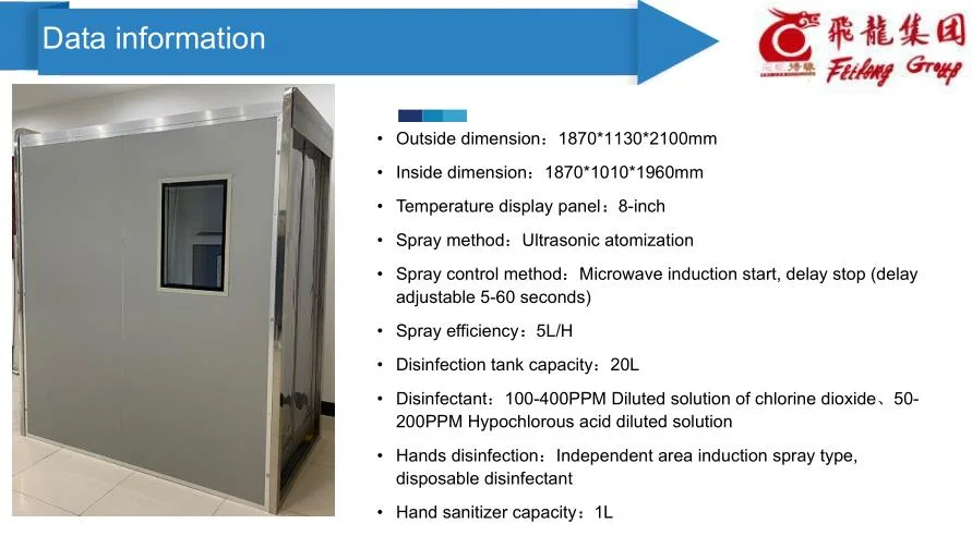 Disinfectant Tunnel Cabins Cabin Tunnels Door Disinfecting Spraying Machine Sterilizing Disinfection Channel