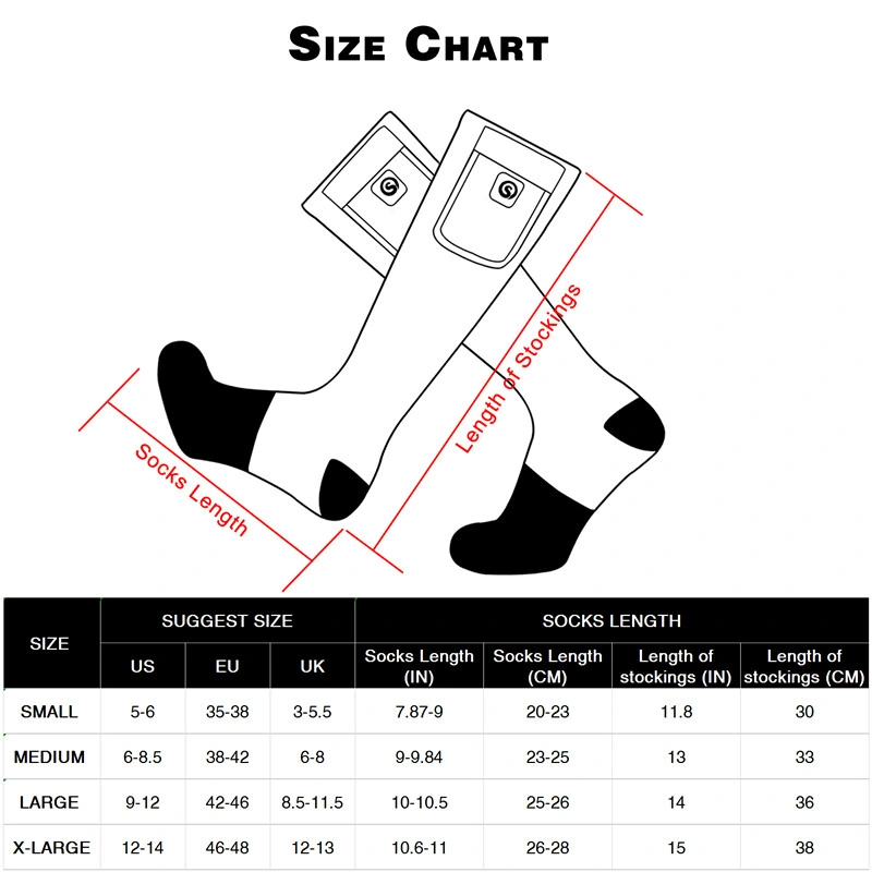 Fashion Custom Heated Socks Cotton Happy Sport Christmas Heated Socks