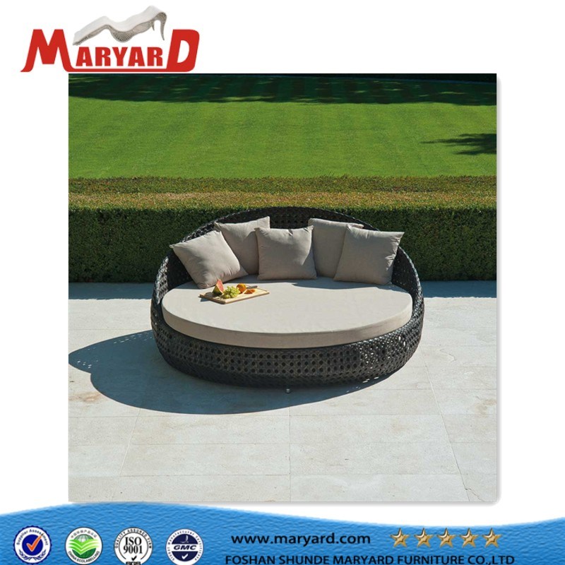 Wicker Sunbed Outdoor Hotel Rattan Chaise Lounge Chair Swimming Pool Daybed