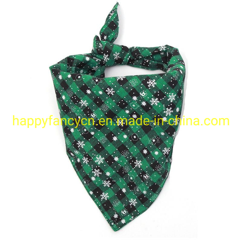 Printed Christmas Scarf for Pet Pet Accessories