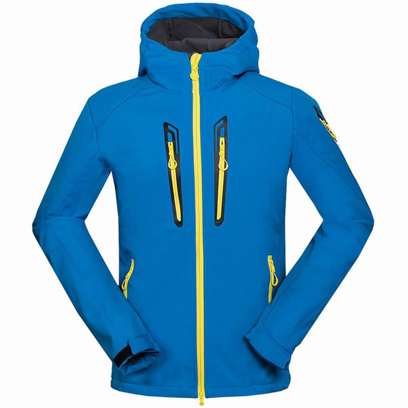 Men Winter Outdoor Waterproof Fleece Soft-Shell Jacket