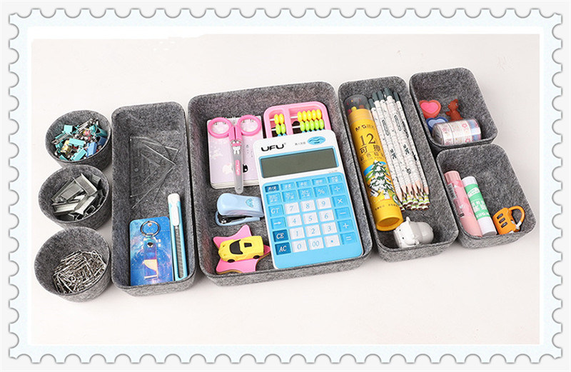 Felt Makeup Organizer Bins Unibody Felt Storage Box Nwith Handle