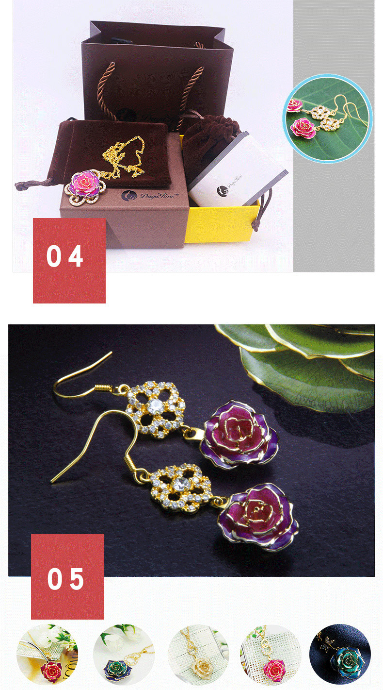 Petal Gold Rose Earring (fresh rose)