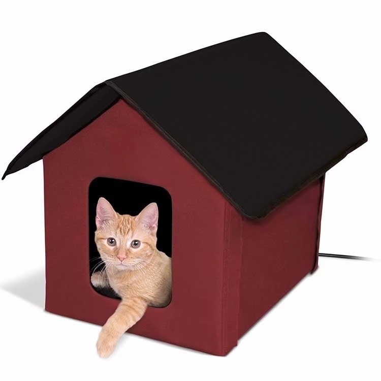 New Fashion Red Custom Travel or Home Indoor Outdoor Cute Pet Foldable Cat Heated House Hand Carry Animals Pet House Bag