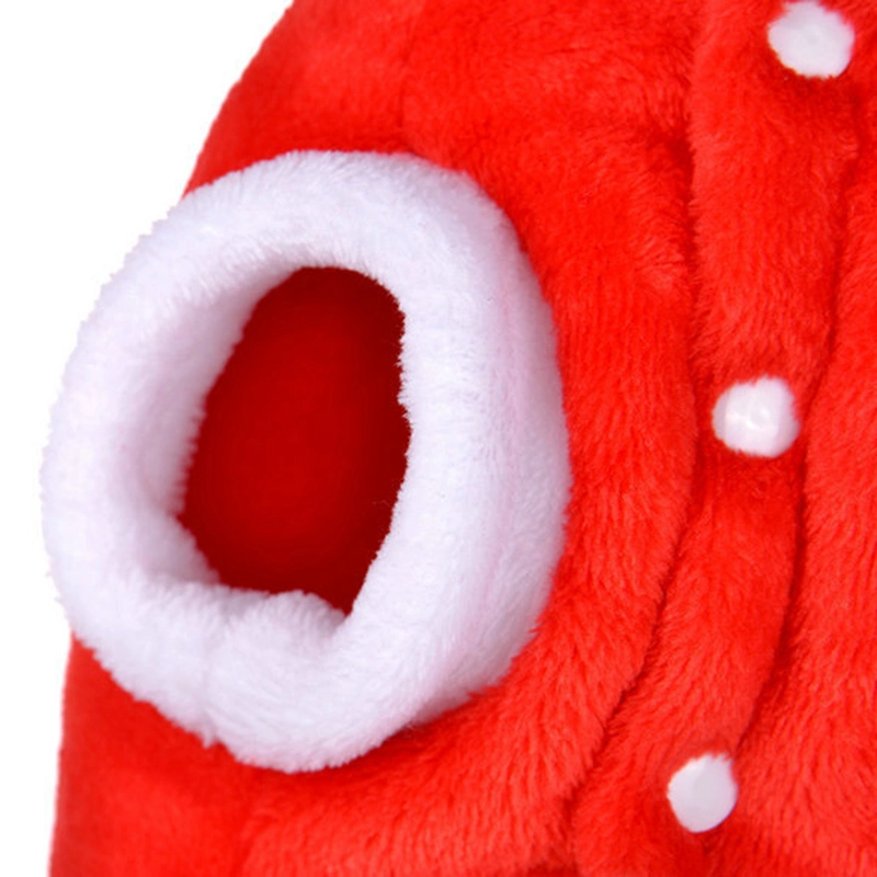 Christmas Santa Costume Kitten Puppy Outfit Hoodie Warm Pet Dog Clothes Clothing Accessories