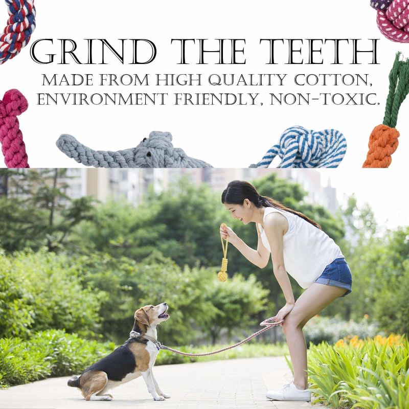 Braided Knots Cotton Rope Pet Training Rope Dog Toy
