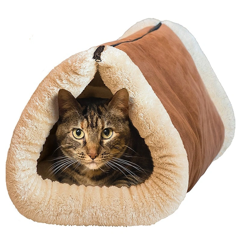 2021 Kitty Shack Soft Cave Detachable Washable Cushion Mat Pyramid Pad Animal Plush Winter Warm House Bed Pet Nest