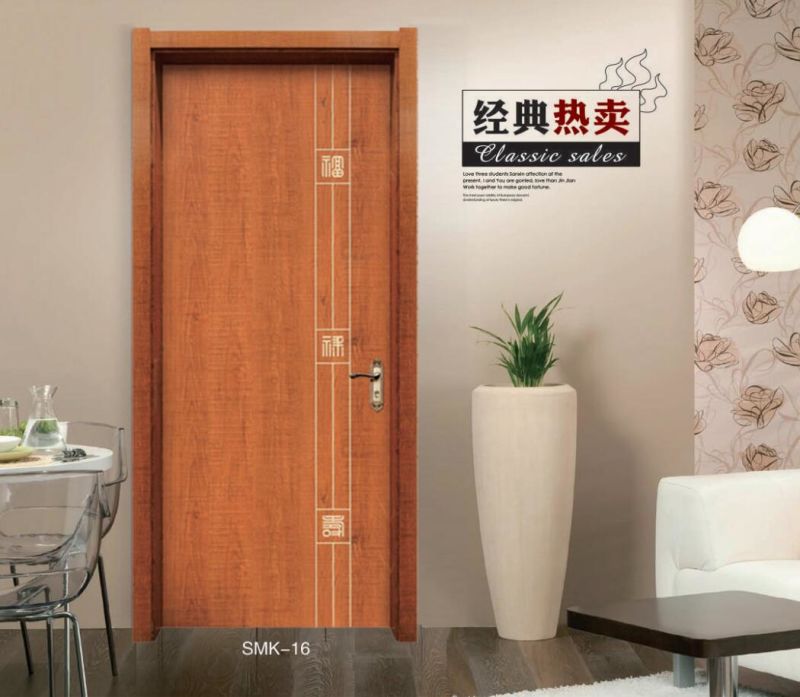White Color Waterproof Eco-Friendly WPC Door for Bedroom Bathroom