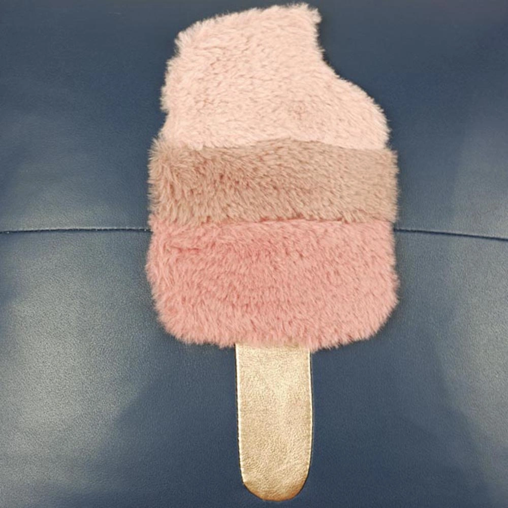 Artificial Fur Leather Ice Cream Design Cushion Cover Used for Bed/Sofa