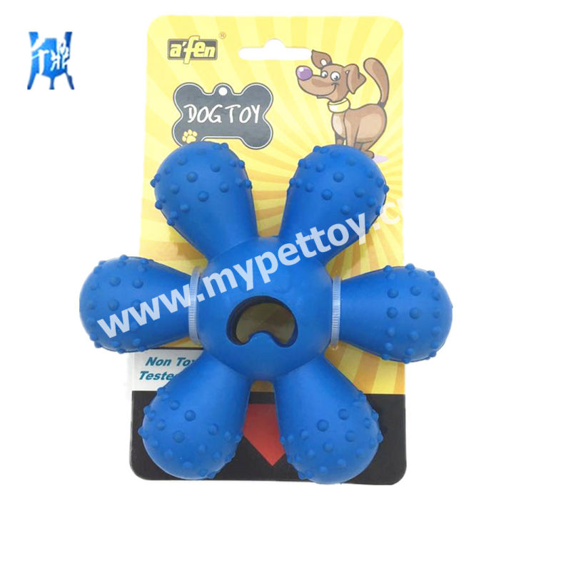 Flower Shape Rubber Material Dog Chewing Molar Rod Pet Dog Cat Toy