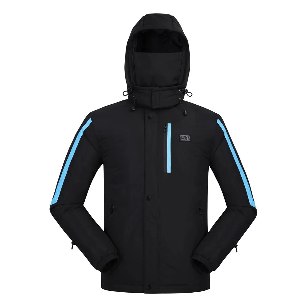 Innchwyer Men's Heated Jacket Heated Coat with Detachable Hood and Waterproof& Windproof