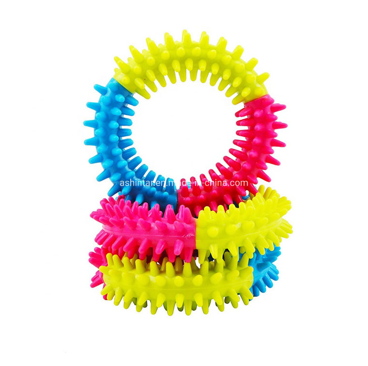 Mix Colors Tooth Cleaning Toy for Dog Non-Toxic TPR Rubber Chewing Dog Toys