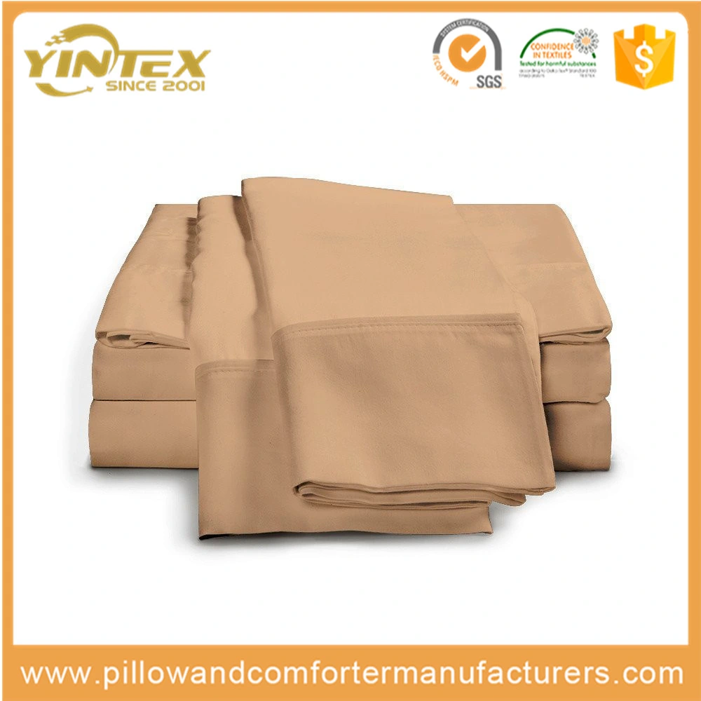 100% Organic Bamboo Bed Sheet Set Pure Color Bamboo Bed Sheets