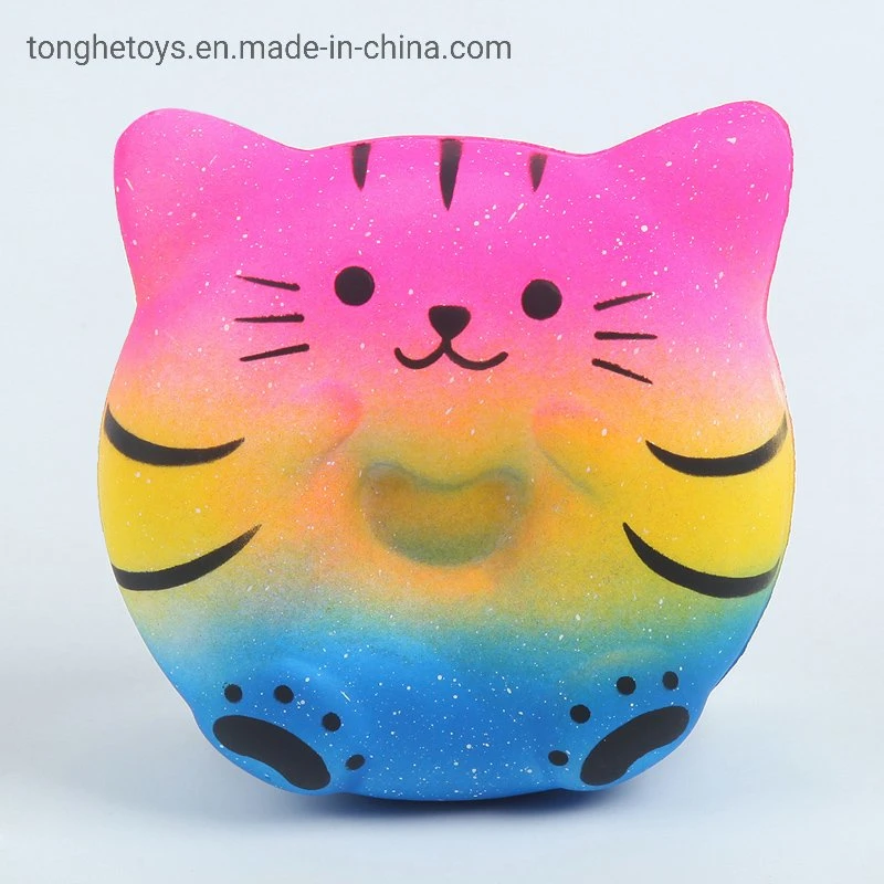 New Hot Selling Cat Style PU Donut Squishy Toys Anti Stress Toys for Kids and Adults