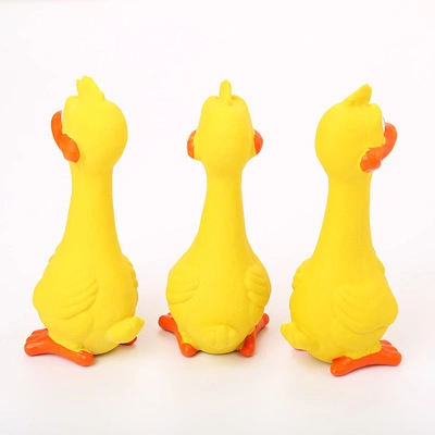 High Quality Duck Shape Rubber Pet Toy Eco-Friendly Durable Dog Chew Toy