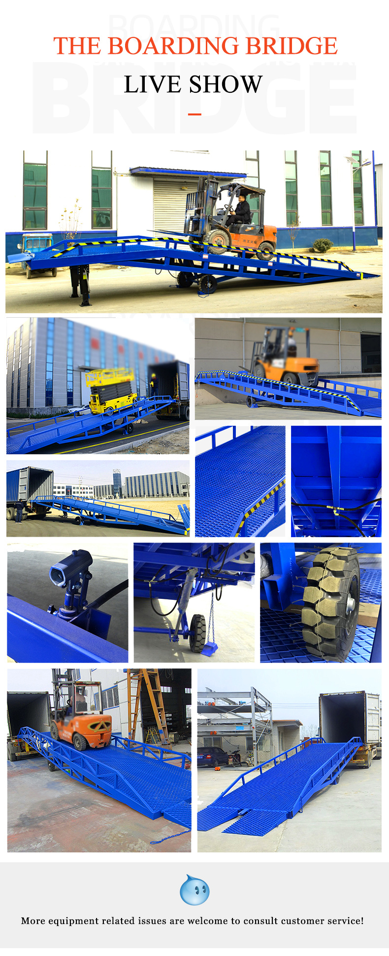 Automatic Adjustable Forklift Loading Ramp Hydraulic Dock Leveler Container Unloading Ramp Mobile Yard Ramp Dock Leveler