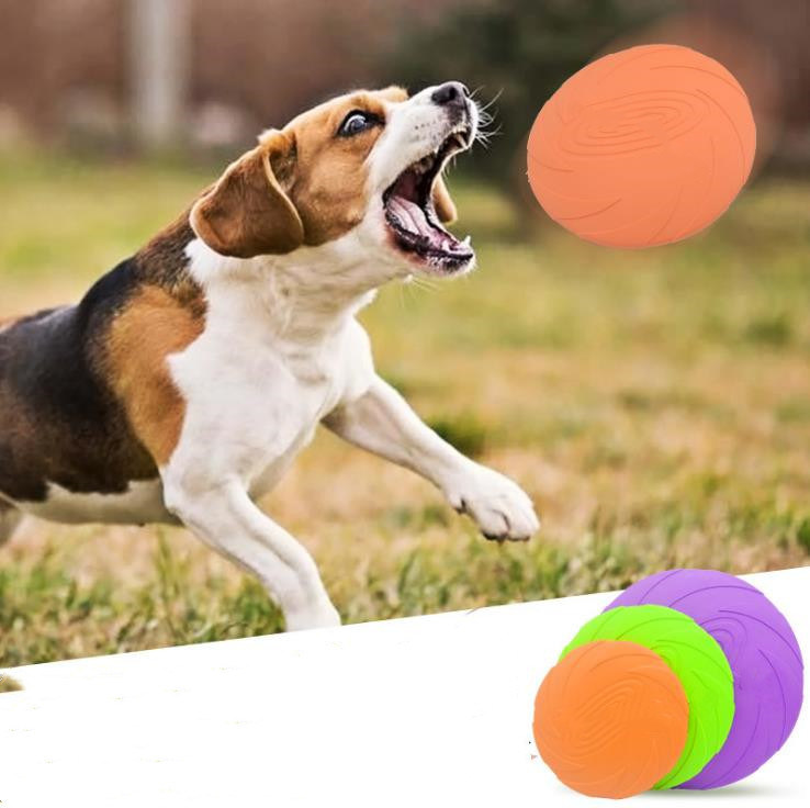 Interactive Dog Rubber Soft Training Pet Dog Toy Products Dog Flying Disc