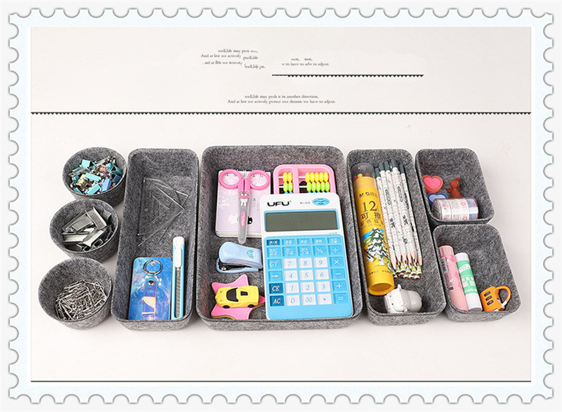 Felt Makeup Organizer Bins Unibody Felt Storage Box Nwith Handle