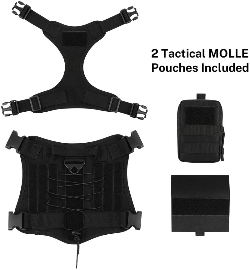 Military Training Vest Harness Comfortable Adjustable Nylon Dog Vest
