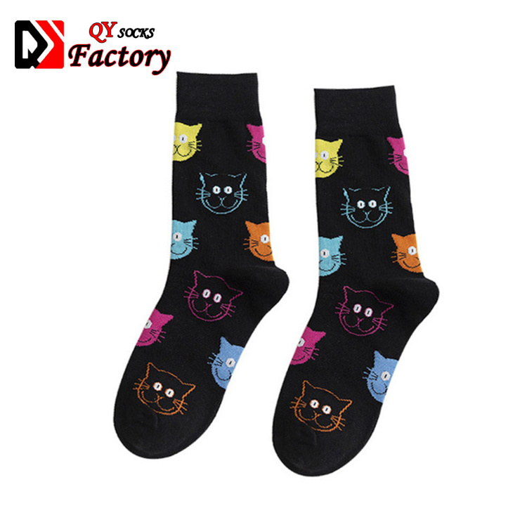 Unisex Teenager Adults Animal Cats Dogs Comb Cotton Sock