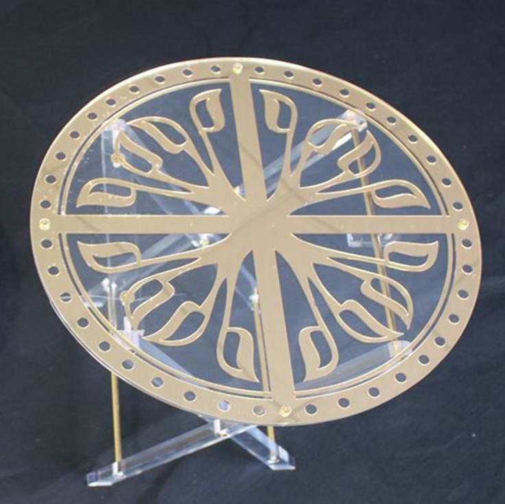 Custom Double-Side Gold Acrylic Folding Table