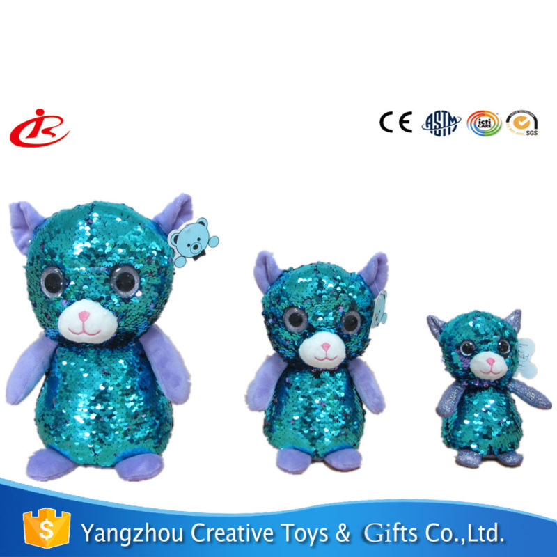 Cat Plush Toy with Sequins for Children