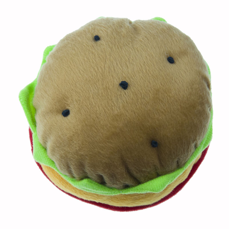 Pet Interactive Squeaker Hamburger Toy