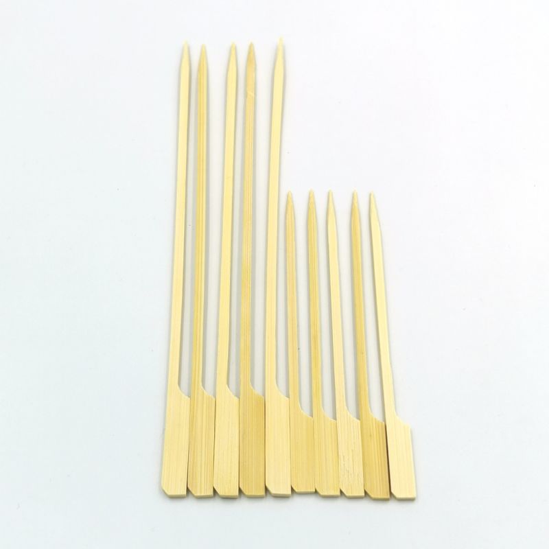 Best Quality Eco Friendly BBQ Tools Barbecue Bamboo Sticks Flat End Bamboo Skewers