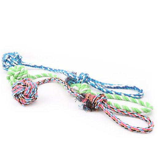 Pet Chew Cotton Ball Toy Dogs Cotton Rope Knot Ball Toy