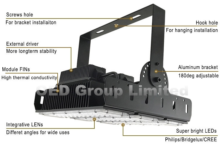 SMD Module IP65 100W LED Flood Light for Tunnel Lighting