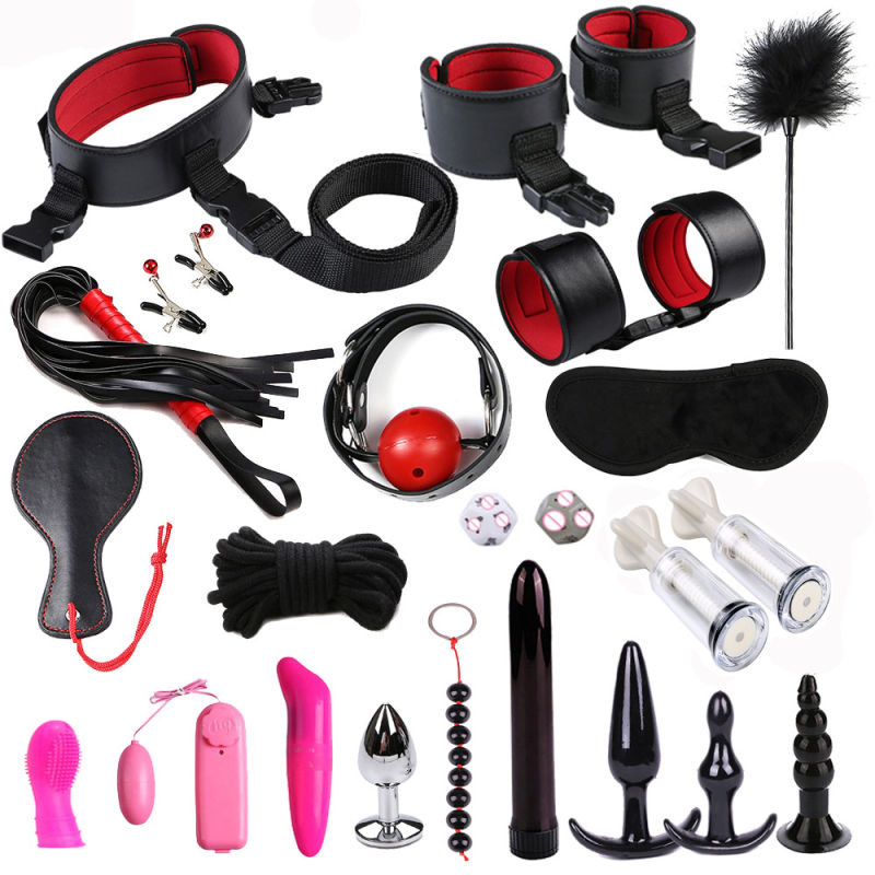 21PCS/Set Sm Sex Toys for Couples Exotic Accessories Handcuffs Whip Rope