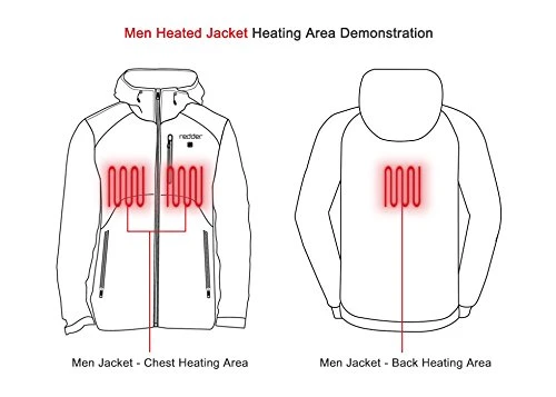 Mens Heated Fleece Hoodie Jacket, Customized Heated Bomber Jacket