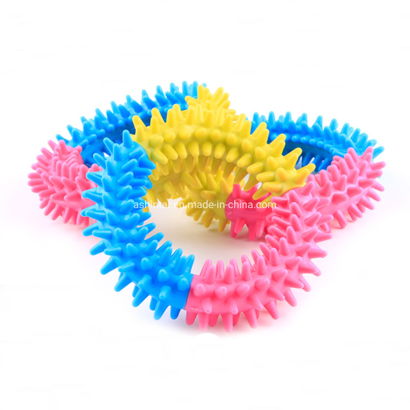 Mix Colors Tooth Cleaning Toy for Dog Non-Toxic TPR Rubber Chewing Dog Toys